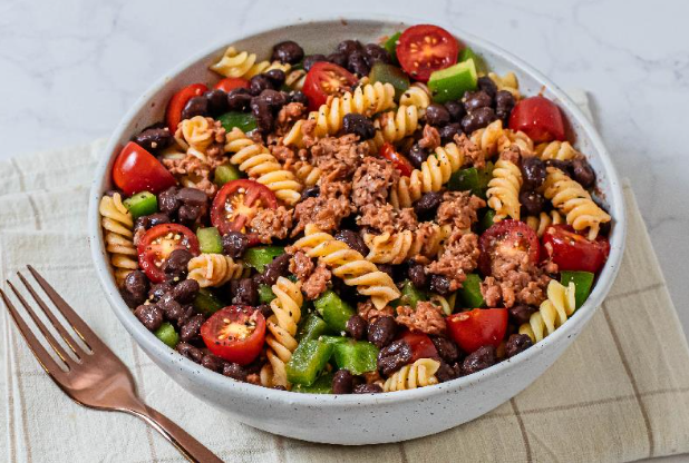 A bowl filled with food 