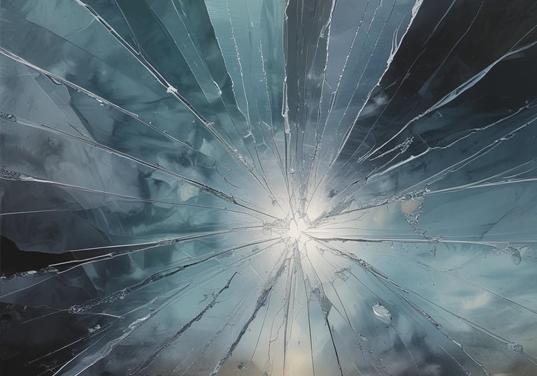 A dark, intense close-up of a person’s eyes reflecting inner struggle and determination.