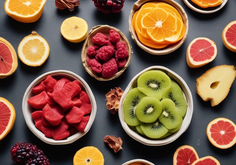 Hands holding fresh tropical fruits in a Colombian farm setting.