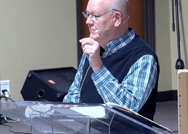 Pastor Dale Huff preaching the Bible at Hilltop Church Fort Worth TX