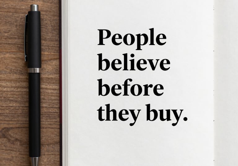 A relaxed entrepreneur smiling while approving a script on a laptop.