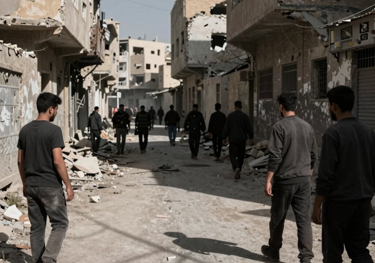 A strategic meeting with experts discussing maps and security data around a conference table.