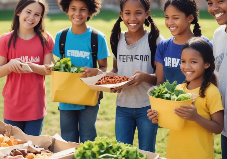 Students participating in an ESL class, smiling as they practice speaking with their tutor.