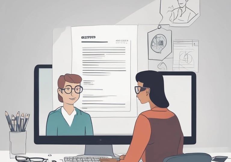 A real estate broker discussing property documents with a client in Navi Mumbai.