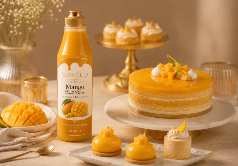 MONÉLIA 1 L fruit puree bottle for professional HoReCa service