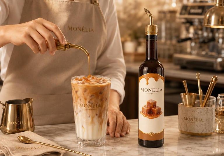 MONÉLIA mango syrup for smoothies mocktails lemonades and tropical drinks