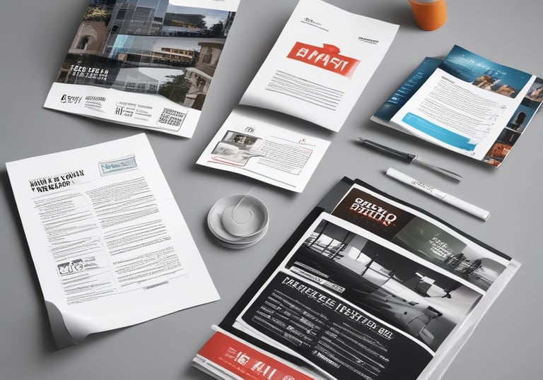 Large-format banner hanging outside a storefront on a sunny day.