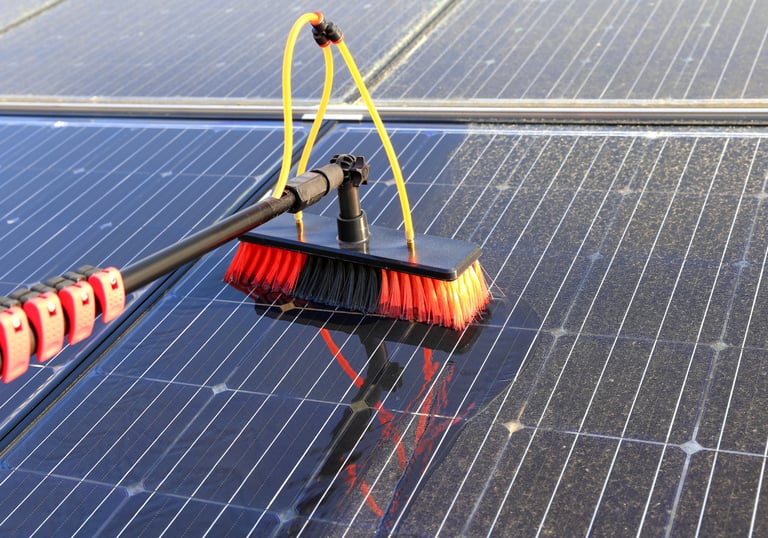 brush washing solar panels in fort myers