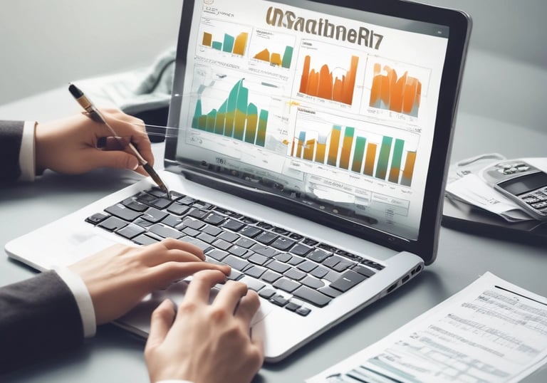 a man riding a skateboard down a street next to tall buildings