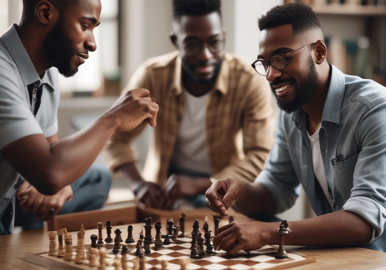 A speaker engaging the audience on stage with a lively backdrop.