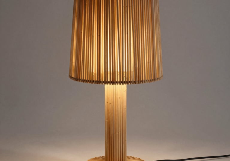 bamboo handmade lamp