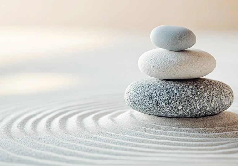 Pedras em equilíbrio.