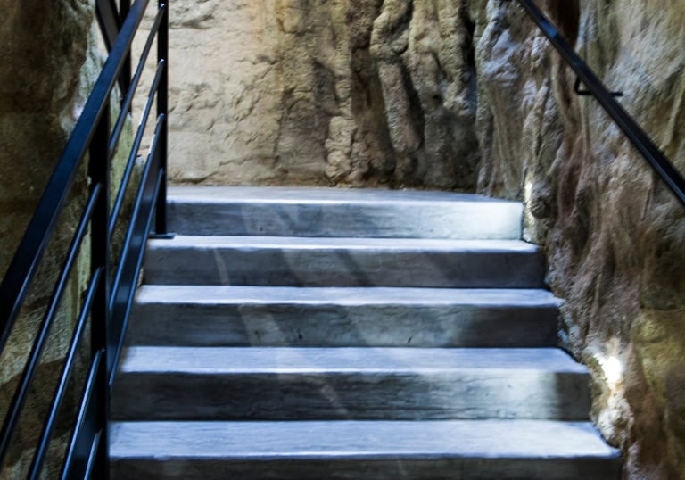 escalier béton ciré