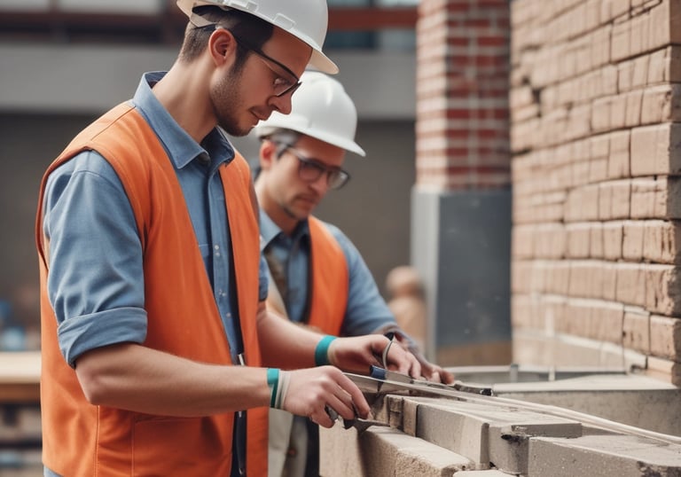 Aerial view of a large residential complex with multiple interconnected buildings arranged in a geometric pattern. The buildings are surrounded by trees and greenery, with roads and additional houses in the vicinity. The overall layout is sprawling and urban, with a mix of concrete and natural elements.