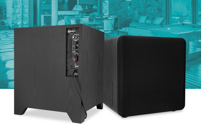 instalação de caixa de grave ativa e passiva