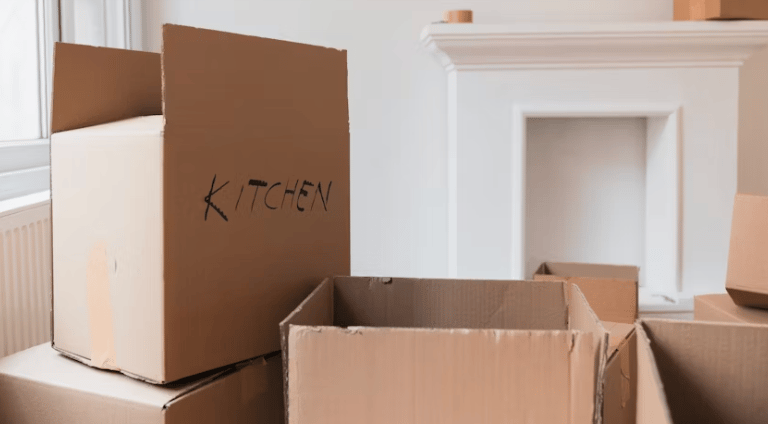 a selection of packaging boxes suggesting that a tenant is moving