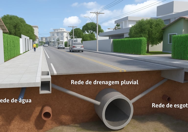 rede de galeria pluvial