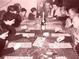 Traditional Italian tombola set used during family New Year’s Eve celebrations