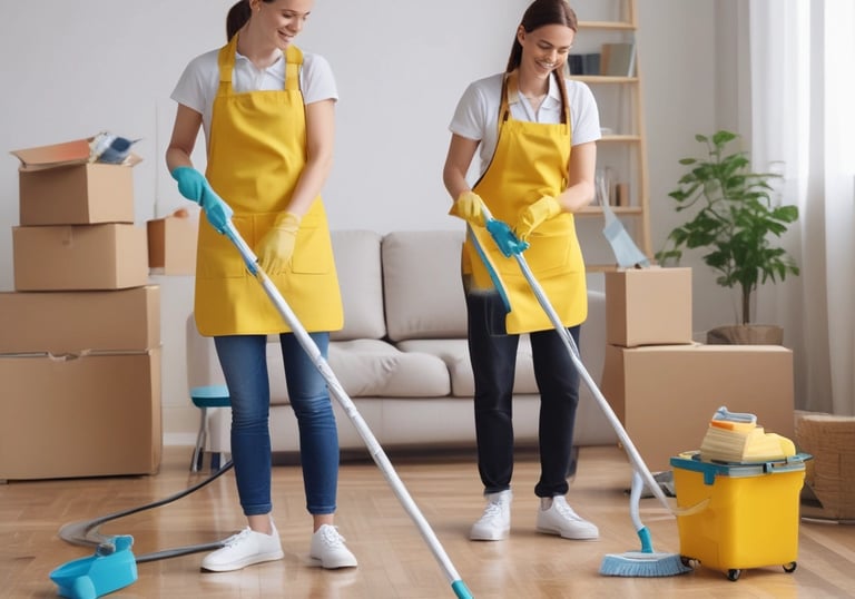 A drone hovers indoors, enclosed in a protective cage around its propellers, providing an added layer of safety. Behind it, a round mirror is visible next to a small plant, and a softly lit window allows natural light to filter into the room, creating a clean and modern aesthetic.
