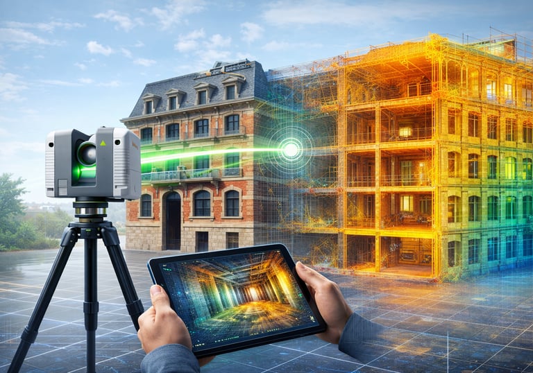 a person holding a tablet with a camera and a tablet