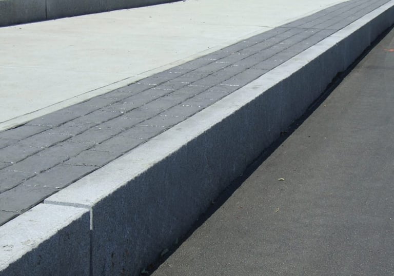 Bordures de trottoirs en granit