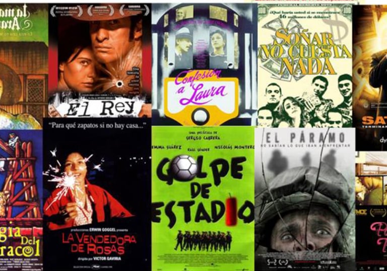 collage of most popular colombian movies