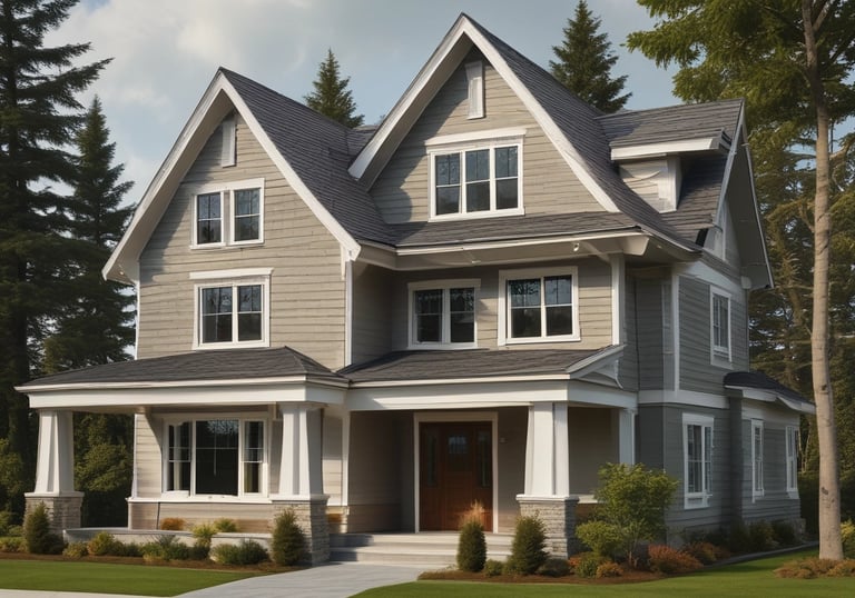 A newly installed roof on a charming Portland home.