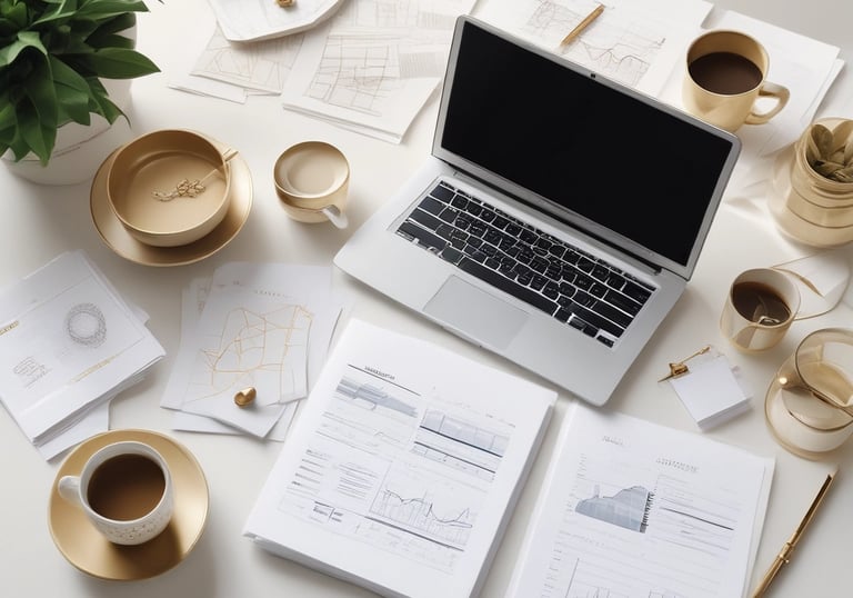 A luxurious design featuring real estate branding elements.