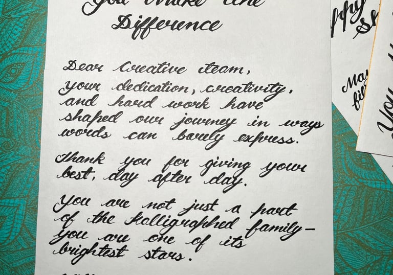 Premium thankyou notes