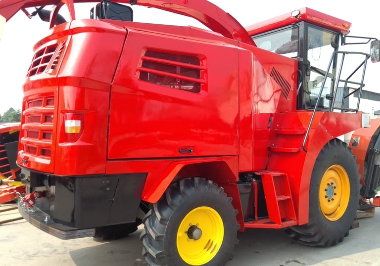 Hoods, tops, cab assemblies, fenders and mud flaps of harvesters and seeders.