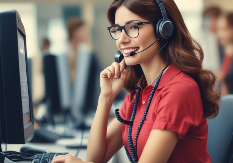 Close-up of hands typing on a laptop with cybersecurity icons floating above.