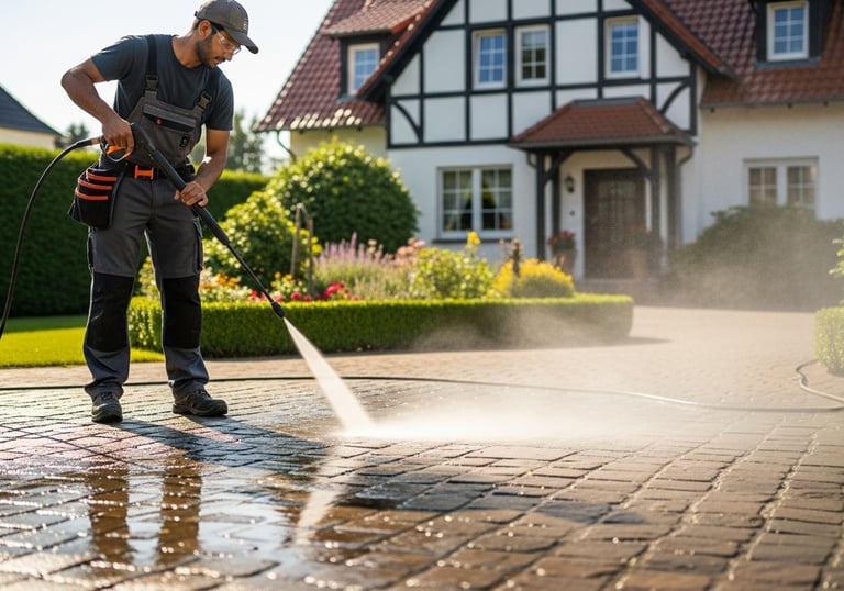 Hochdruckreinigung in der Oberpfalz – saubere Einfahrten und Gehwege.