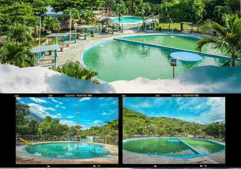 Piscina, Agua natural