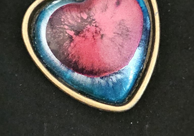 Unique one of a kind necklase made from resin