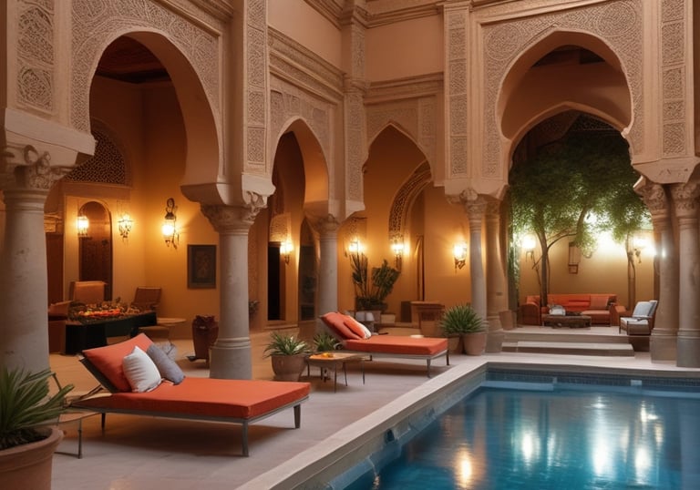 A large, elegant villa sits prominently on lush, manicured grounds with a clear view of a serene lake and towering mountains in the background. The building features classic architecture, including a symmetrical facade, tall windows, and multiple chimneys.