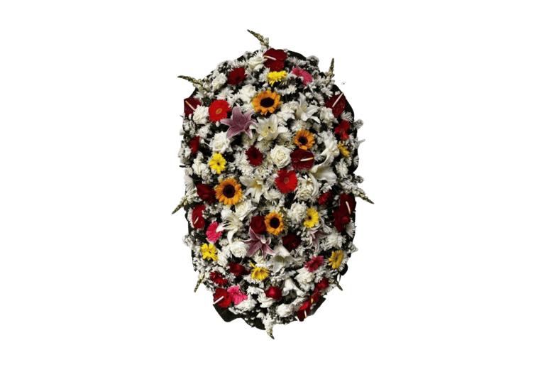 imagem mostra coroa de flores da consolare são paulo