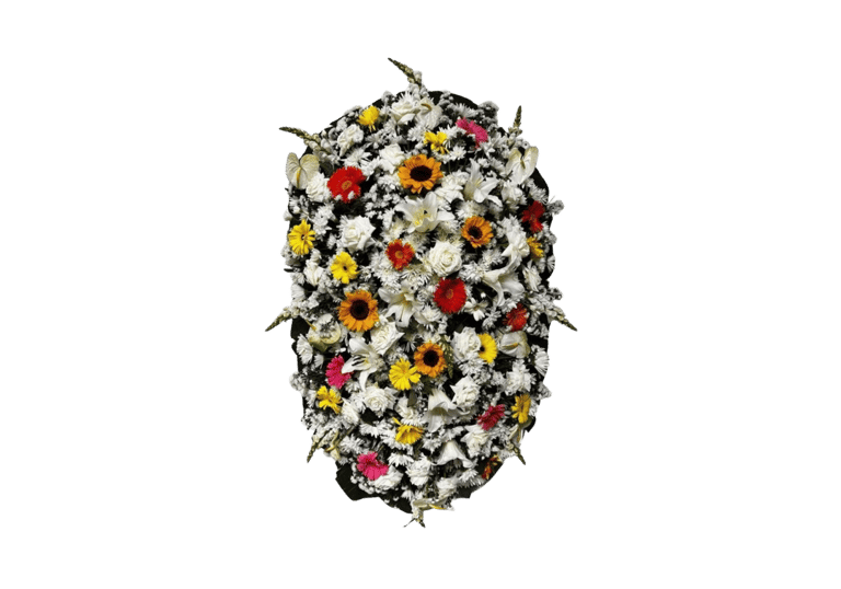 imagem mostra coroa de flores da consolare são paulo