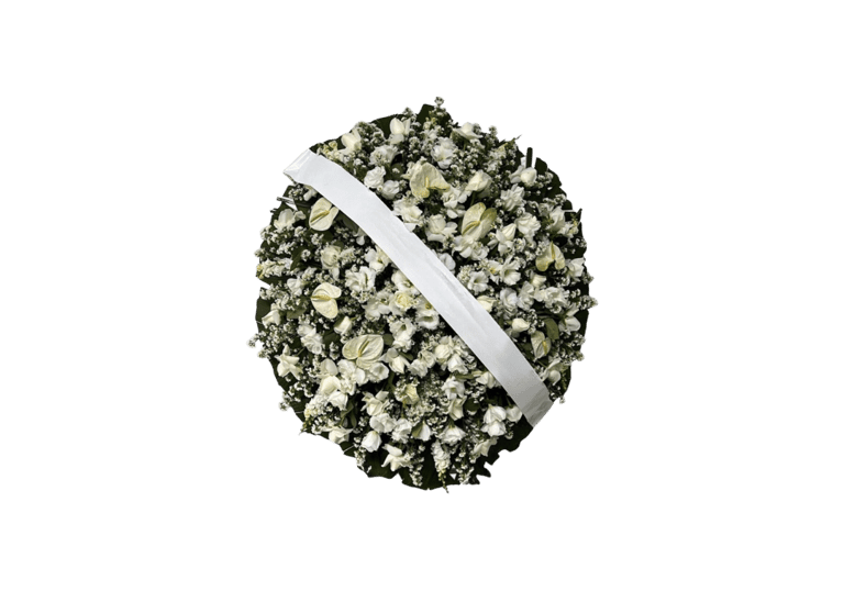 imagem mostra coroa de flores da consolare são paulo