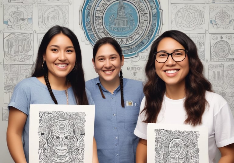 A vibrant graphic design showcasing cultural elements.