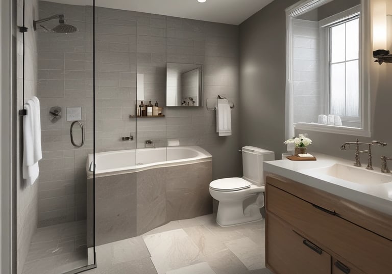 Home exterior showing a tasteful room addition with large windows.