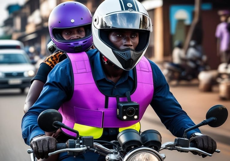 Un motard de Super Wewa en pleine course