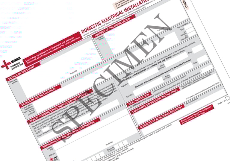 EICR Electrical certificate