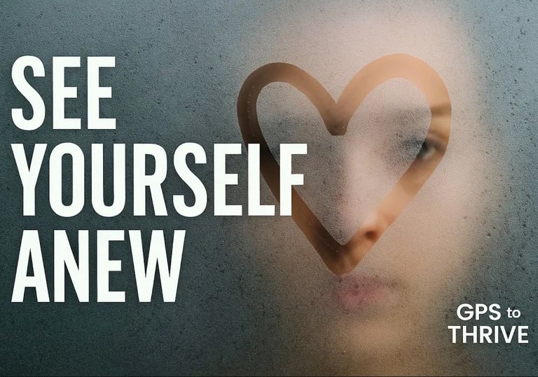 a woman's face with a heart shaped in the middle of the frame