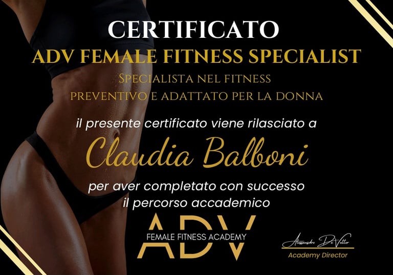 Alessandro De Vettor - Female Fitness Specialist - Claudia Balboni - Fit 4 You Studio