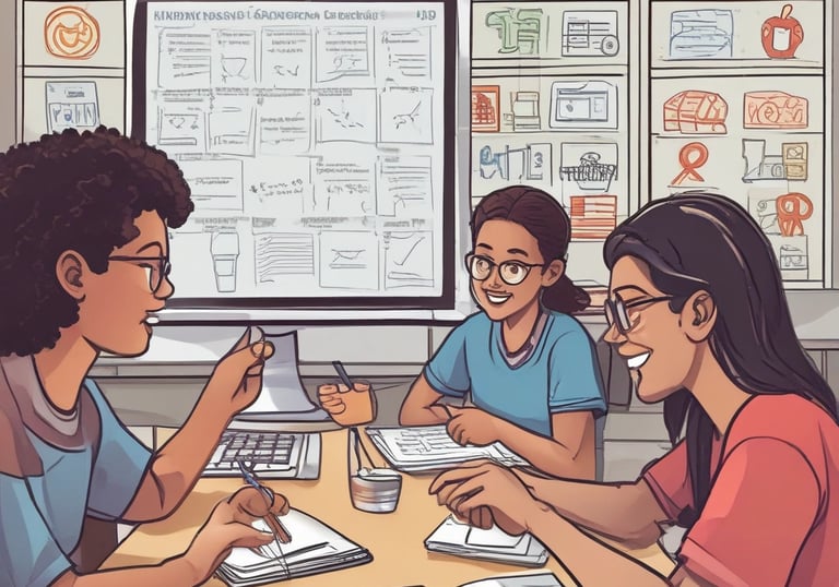 A close-up of a laptop displaying educational content with a cup of coffee beside it.