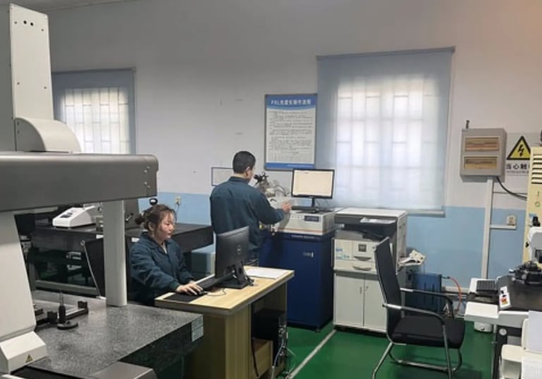 Inspection of barbell bushings and bearings to ensure smooth rotation