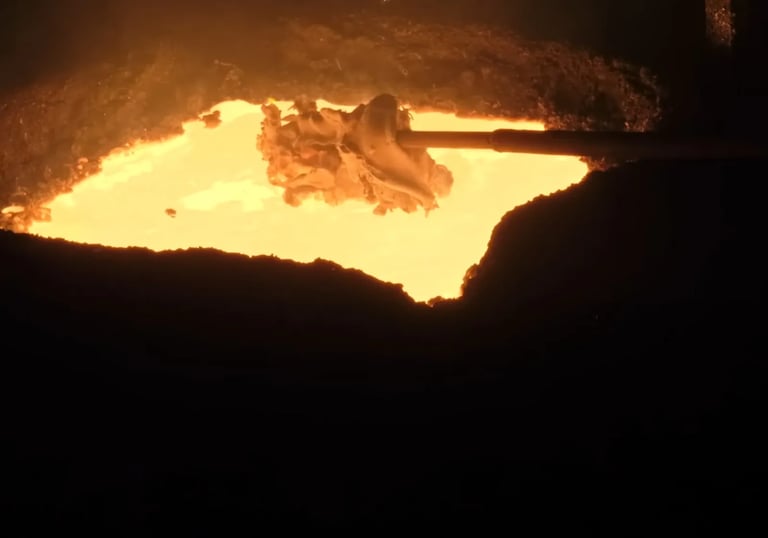 Impurities removed from molten cast iron before molding