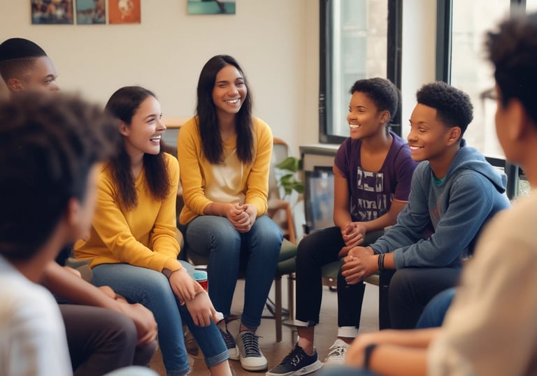 A stack of colorful self-help and motivational books is placed on grass, with titles clearly visible. The books are arranged with one book prominently displayed in the foreground, titled 'How to Win Friends and Influence People'. The setting appears to be outdoors with a blurred backdrop of greenery and a clear sky.