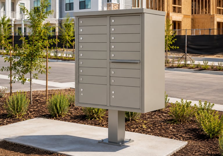 New construction cluster mailbox installation in Allegheny County PA