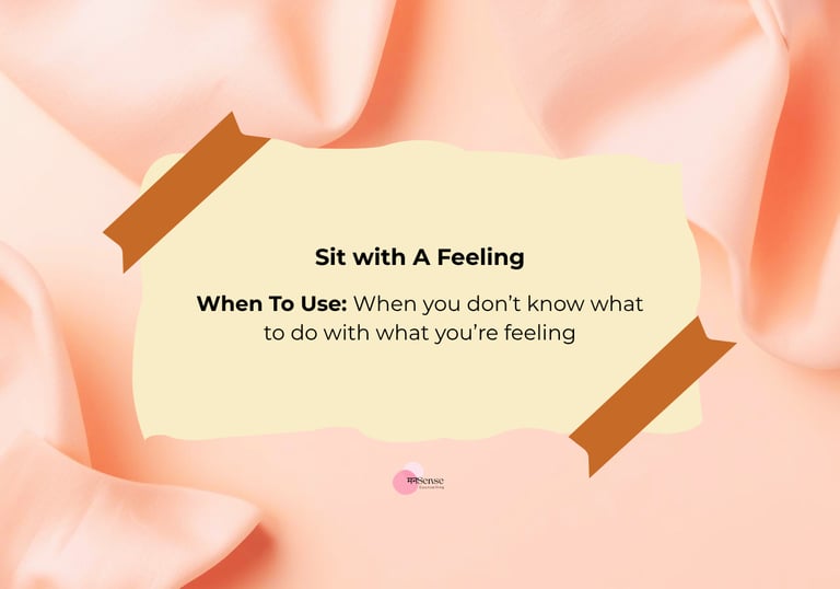 A simple guide on how to sit with a feeling
